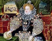 george gower Elizabeth I of England, the Armada Portrait oil